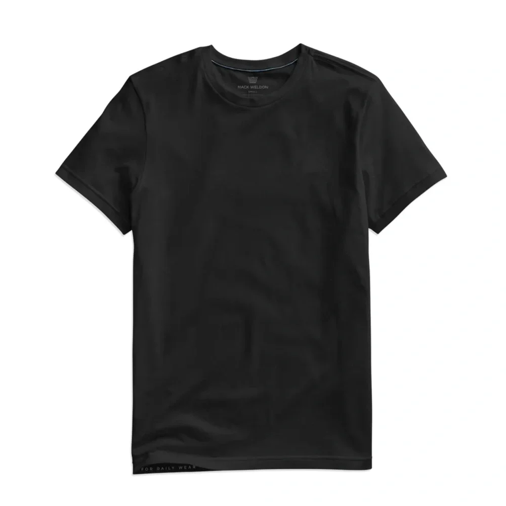 Mack Weldon Black Pima Crew Neck T-Shirt - Picture 1 of 4